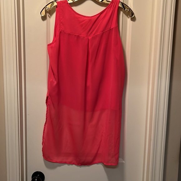 Xhilaration hi low pink flowy tank top Size medium - Picture 4 of 11